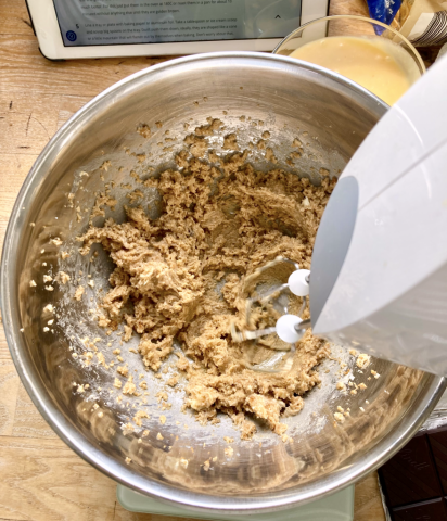 Creaming butter and sugar step 1
