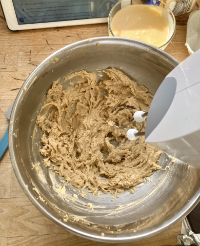 Creaming butter and sugar step 2