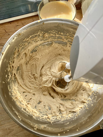 Creaming butter and sugar step 3